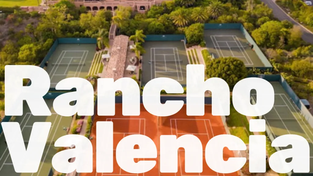 Rancho Valencia Resort tennis courts in Southern California
