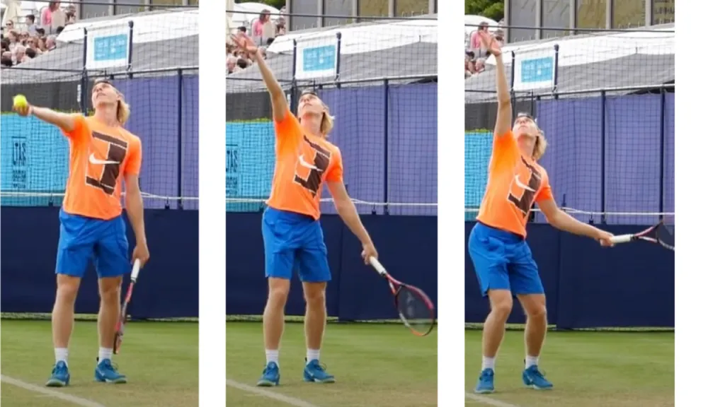 Backswing phase of the tennis serve