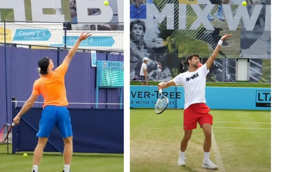 Ball toss technique for the tennis serve