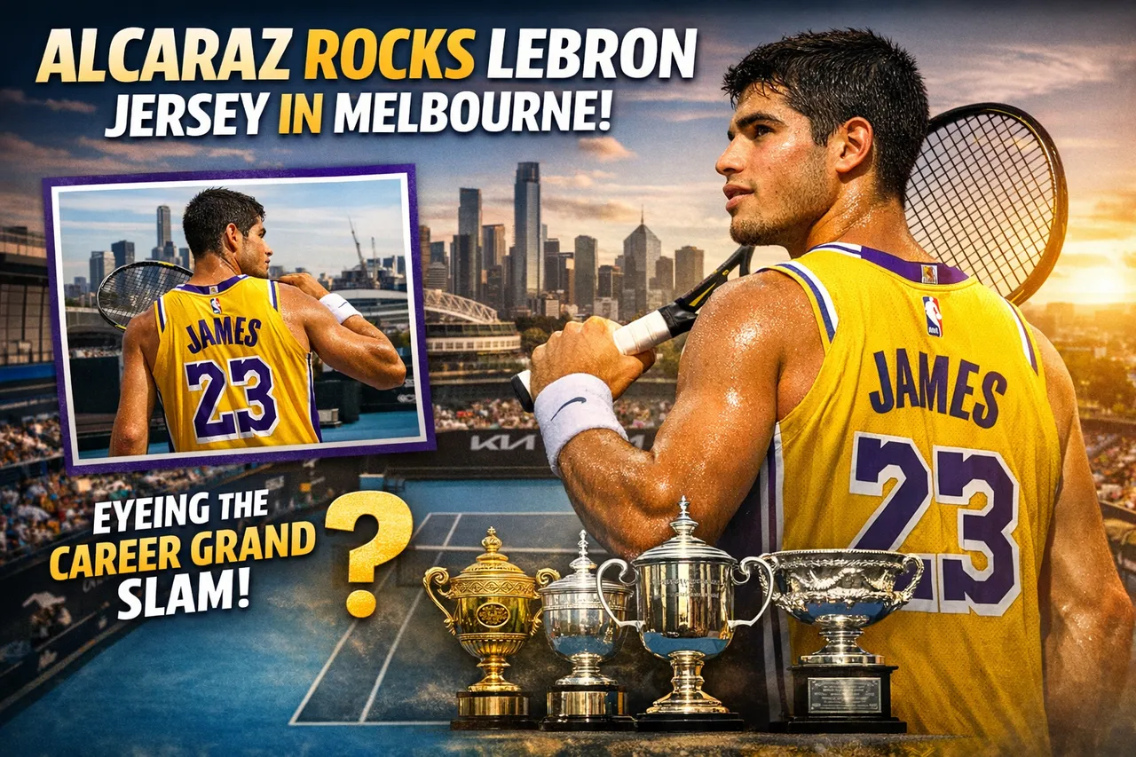 Alcaraz Rocks LeBron Jersey In Melbourne As Career Grand Slam Looms