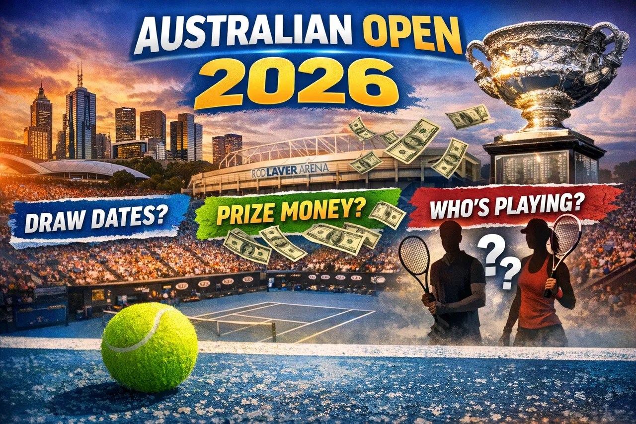 Australian Open 2026: Draw Dates, Prize Money And Who's Playing