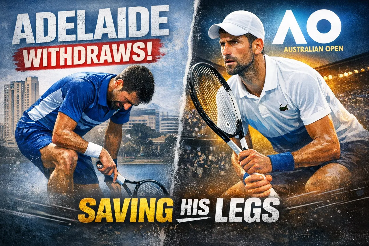 Djokovic Withdraws From Adelaide As He Tires His Legs For The Australian Open