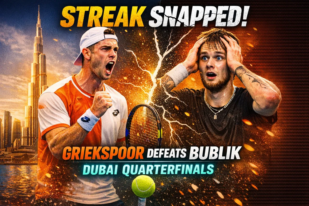 Griekspoor Snaps Bublik Streak To Reach Dubai Quarters