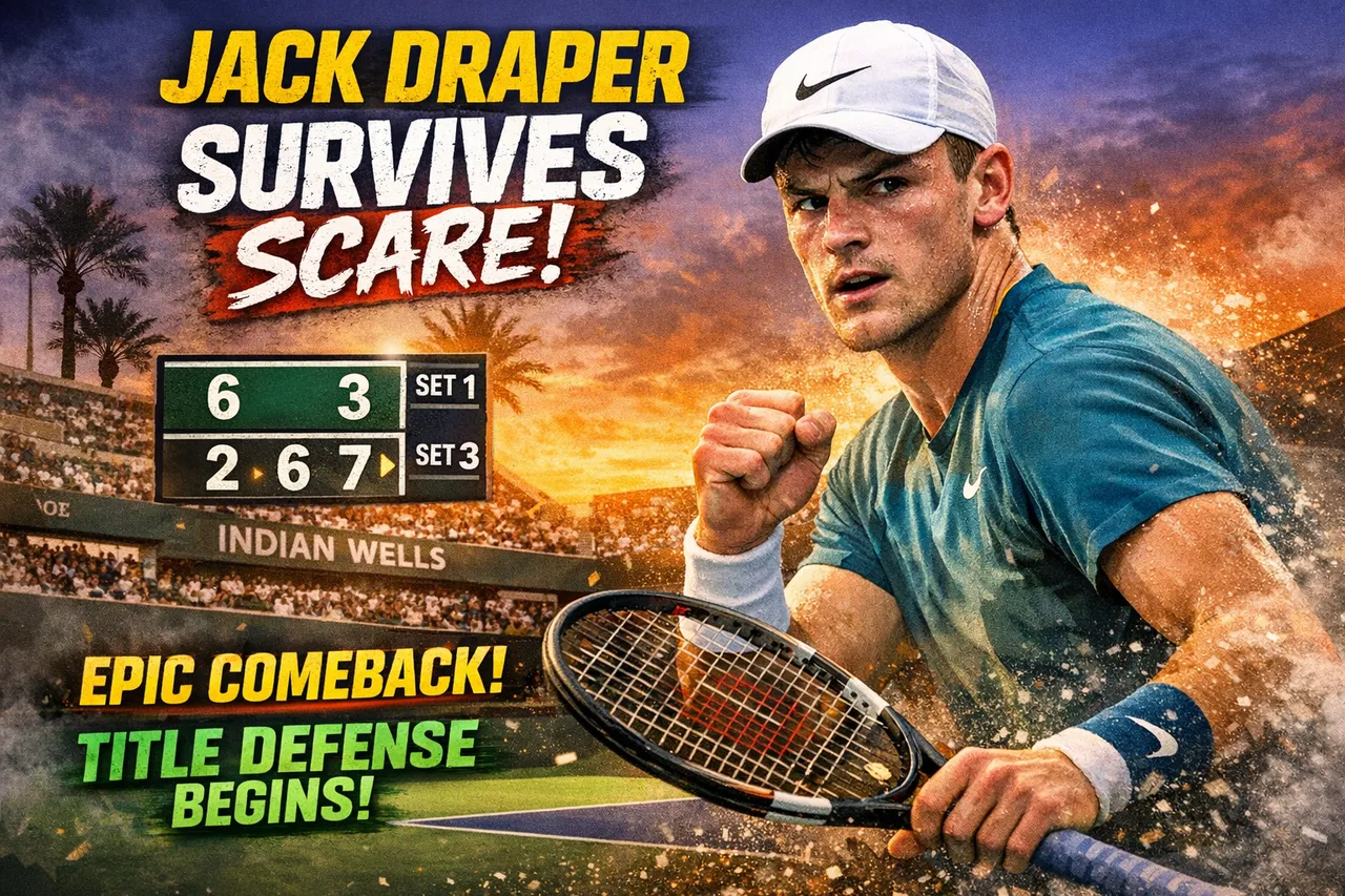 Jack Draper Survives Scare To Start Indian Wells Title Defense