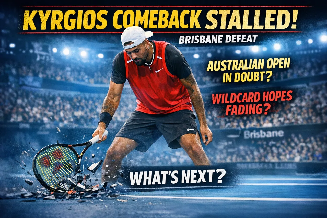Kyrgios’ Comeback Stalls In Brisbane As Wildcard Fate Hangs