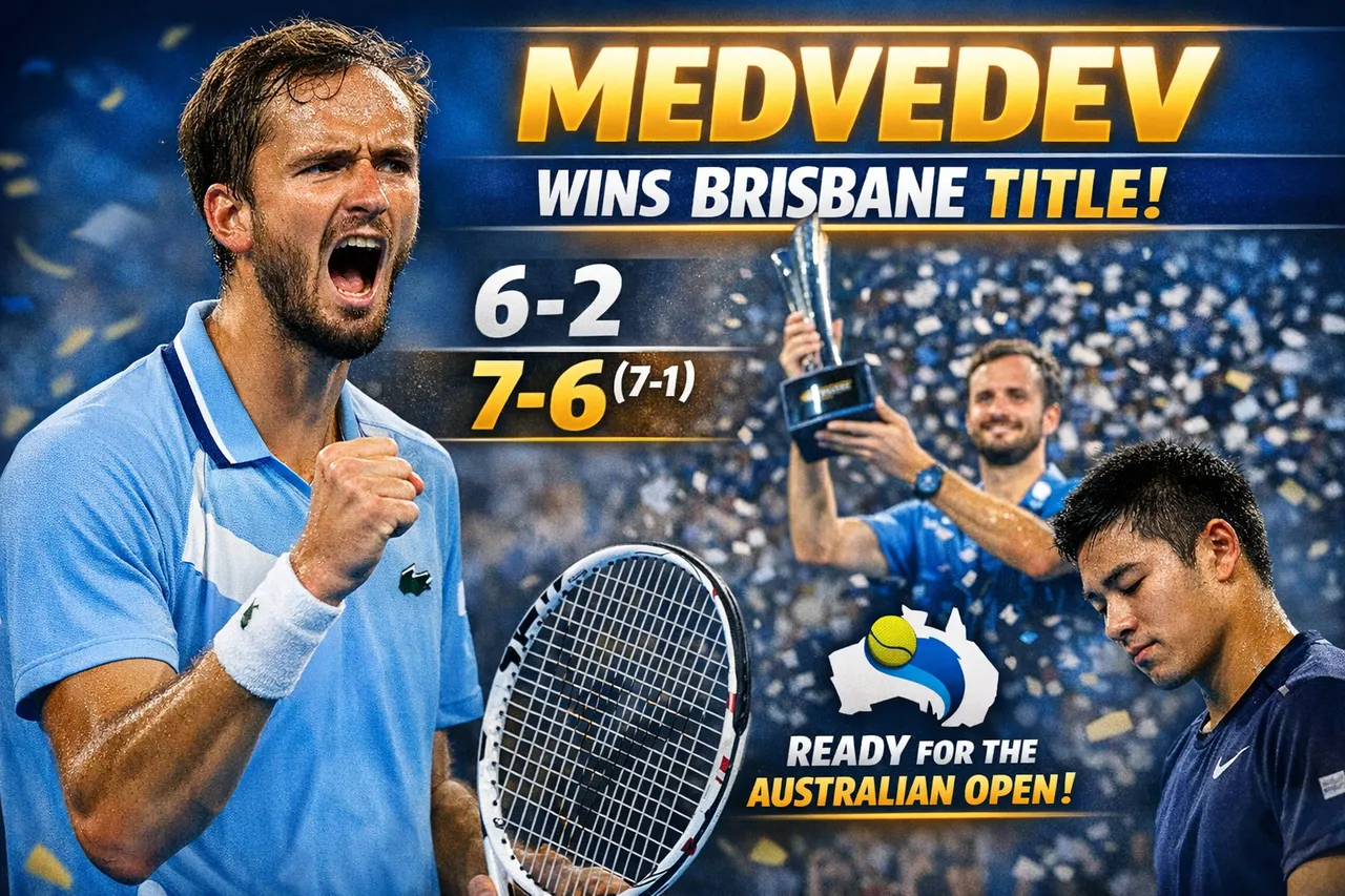 Medvedev Cruises To Brisbane Title With Straight-Sets Win Over Nakashima