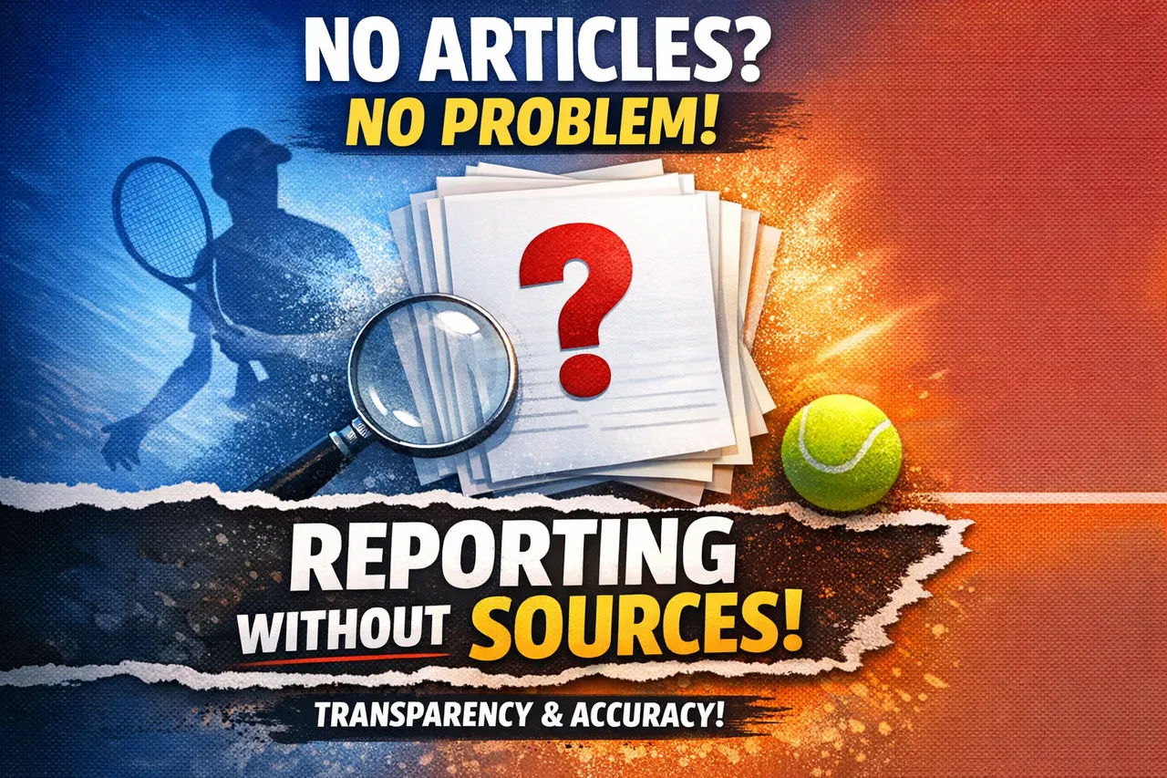 No Articles, No Problem: How My Tennis Expert Reports When Sources Are Missing