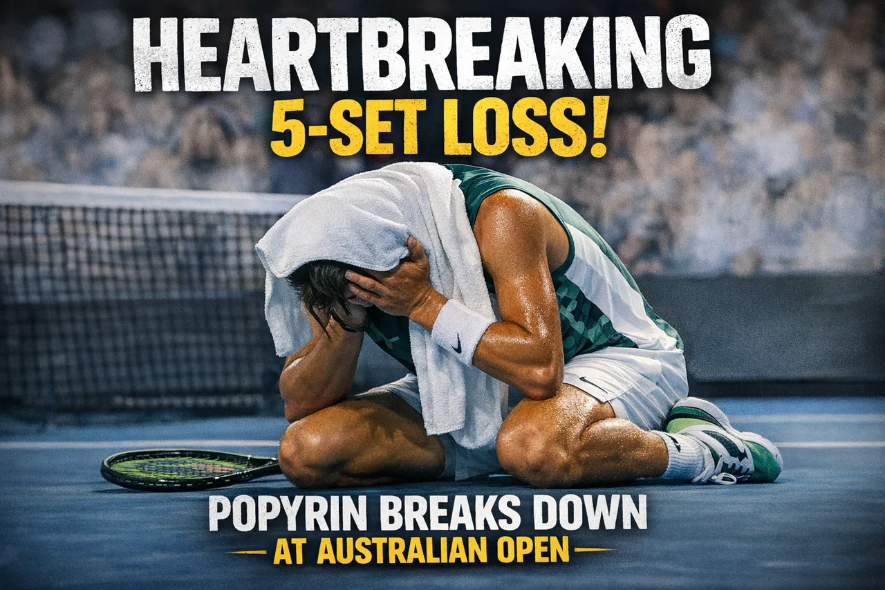 Popyrin Breaks Down After Heartbreaking Five-Set Loss At Australian Open