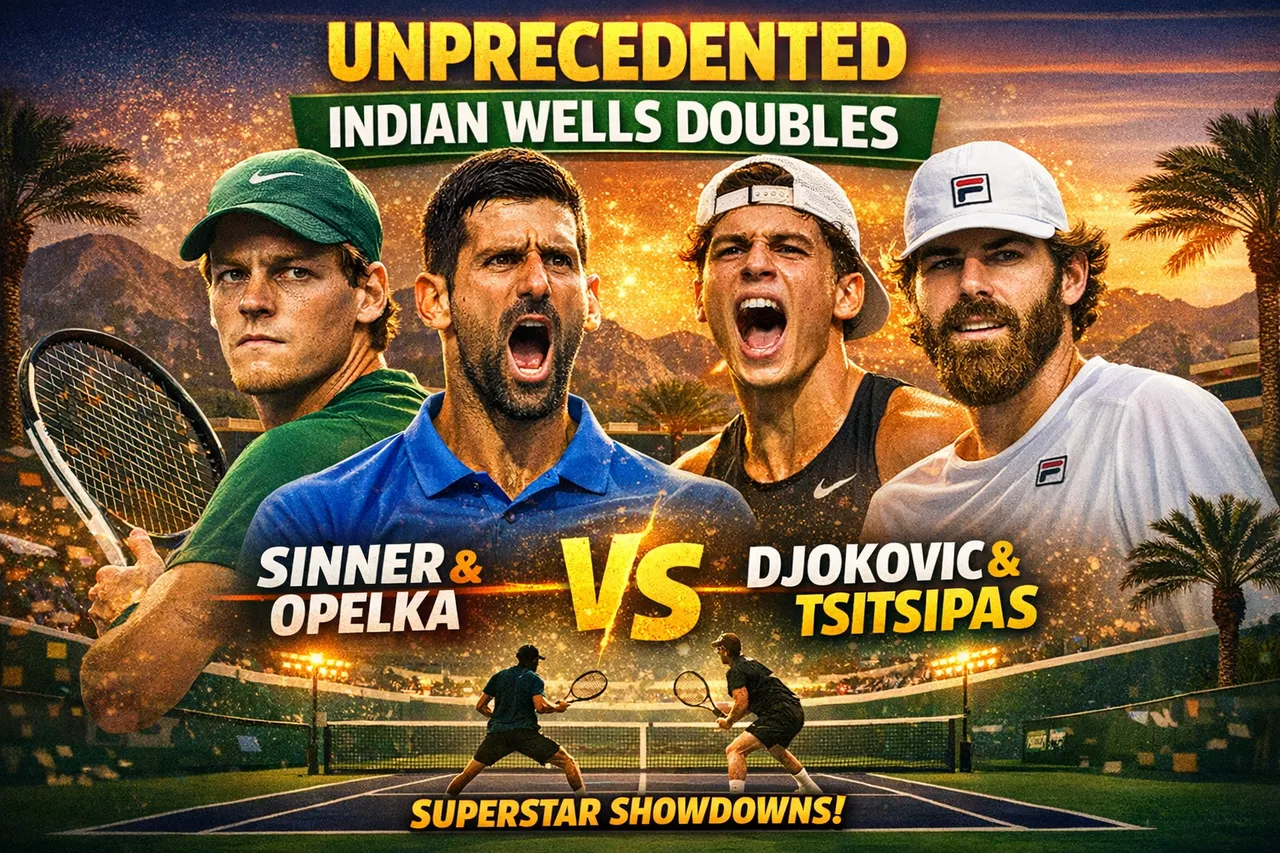Sinner, Djokovic And Shelton Headline an Unprecedented Indian Wells Doubles Draw