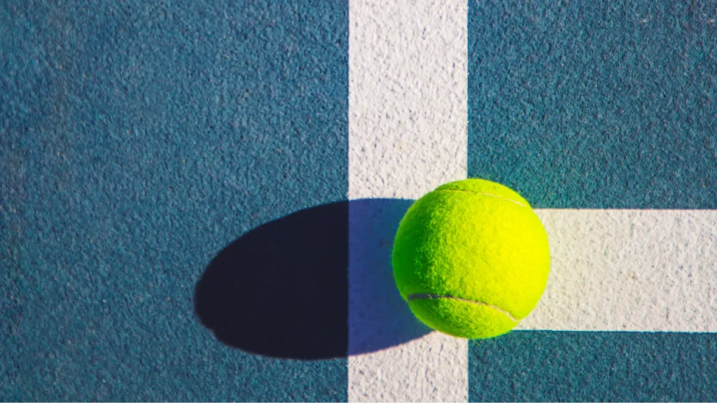 Tennis court with rules and lines marked for reference