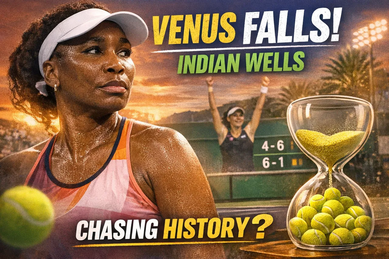 Venus Falls In Indian Wells Opener, Still Chasing Longevity Record