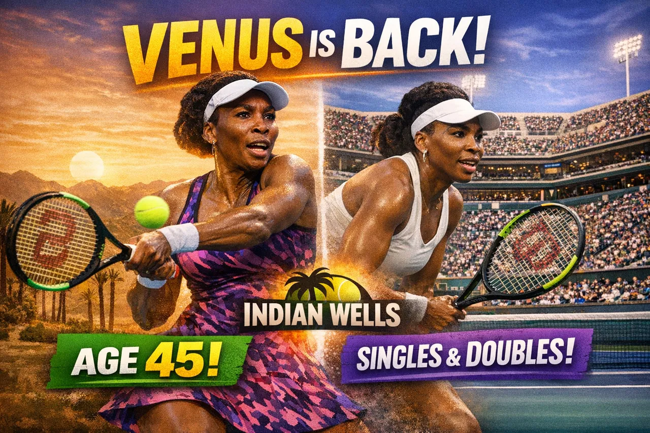 Venus Williams Accepts Indian Wells Wild Card And Will Compete In Singles And Doubles
