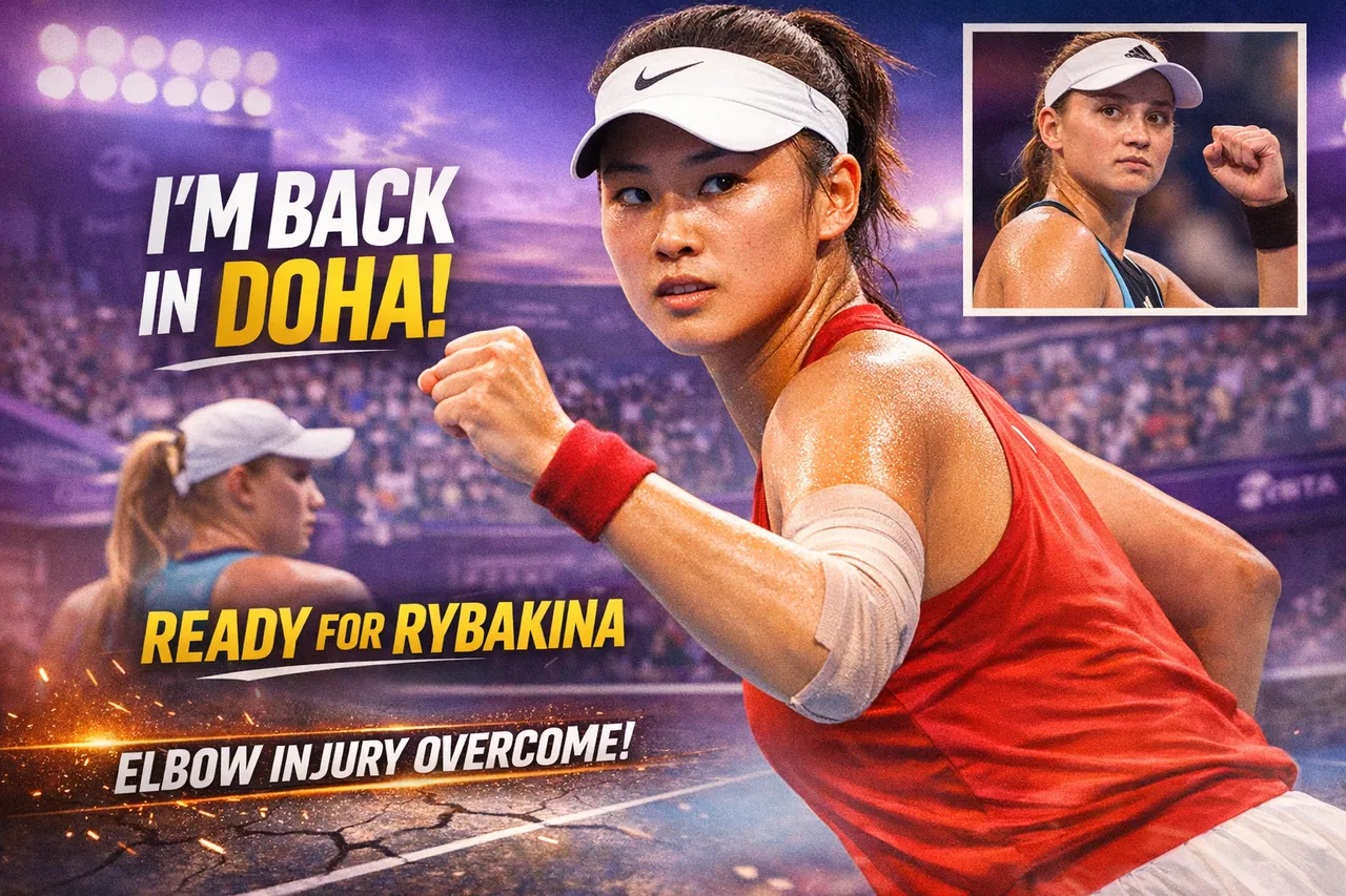 Zheng Qinwen Returns To Doha After Elbow Layoff, Eyes Rybakina Rematch